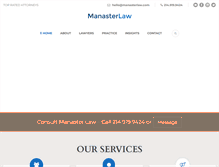 Tablet Screenshot of manasterlaw.com